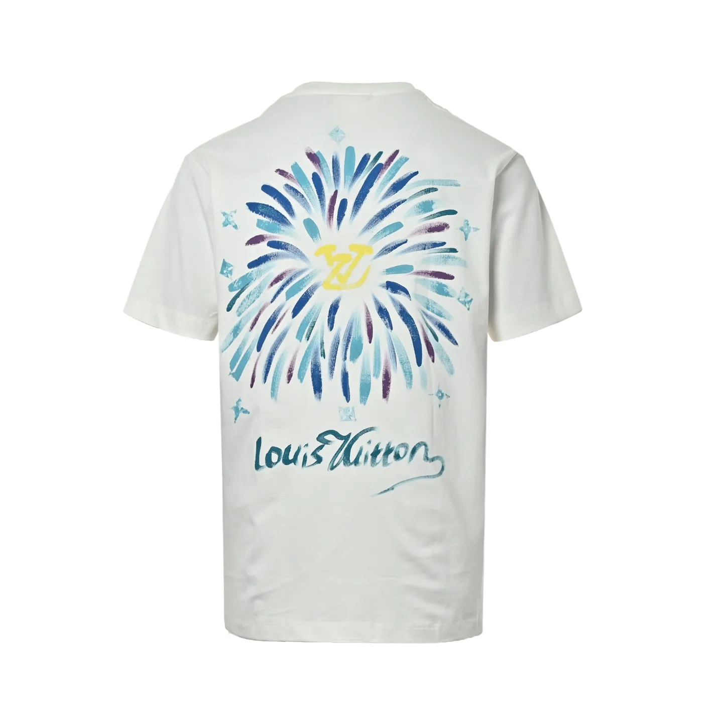 Louis Vuitton/Louis Vuitton watercolor fireworks inkjet short sleeves